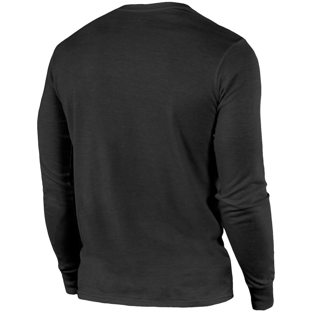 Las Vegas Raiders Majestic Threads Lockup Tri-Blend Long Sleeve T-Shirt - Black T-shirts