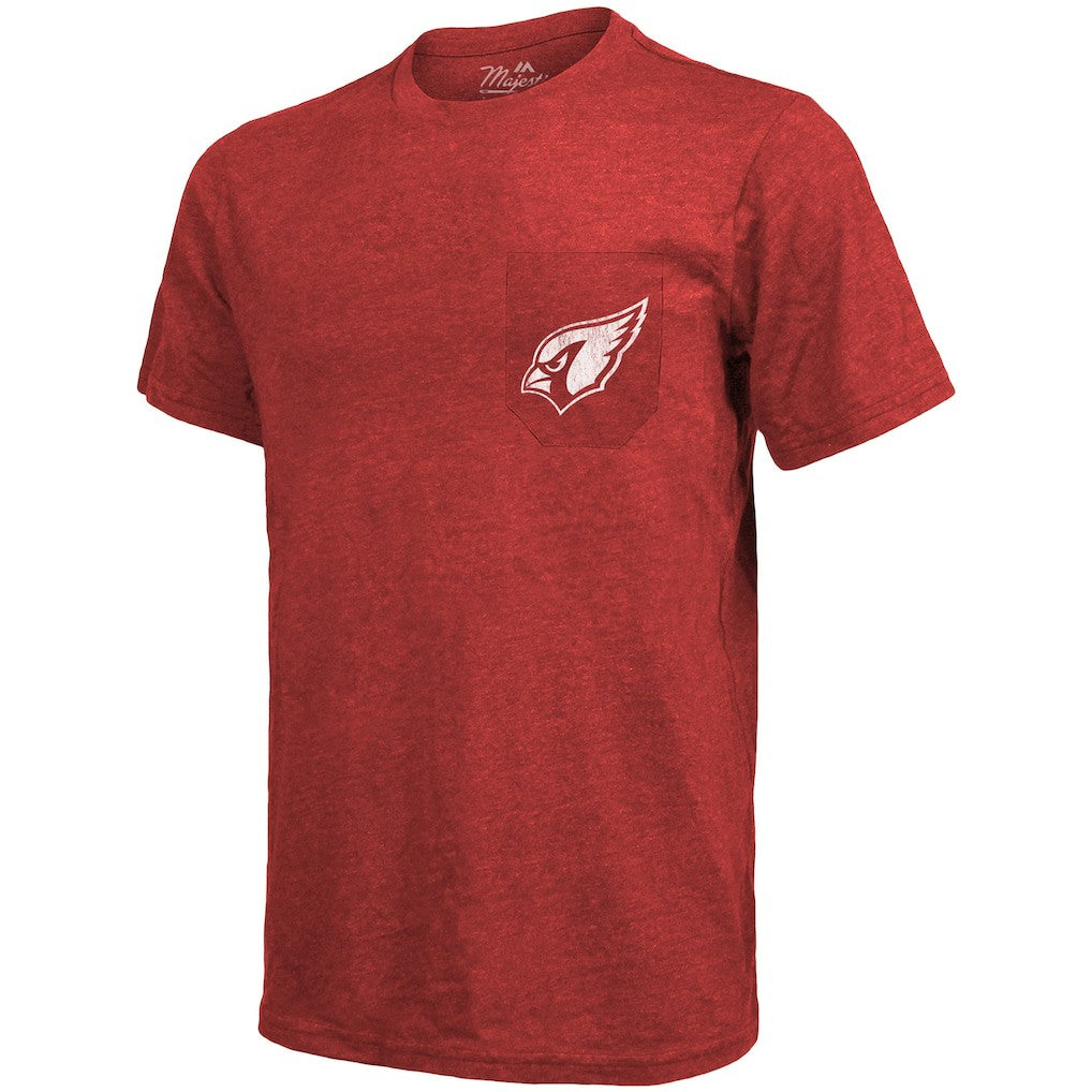 Arizona Cardinals Majestic Threads Tri-Blend Pocket T-Shirt - Cardinal T-shirts