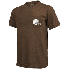 Cleveland Browns Majestic Threads Tri-Blend Pocket T-Shirt - Brown T-shirts