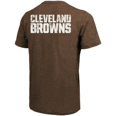 Cleveland Browns Majestic Threads Tri-Blend Pocket T-Shirt - Brown T-shirts