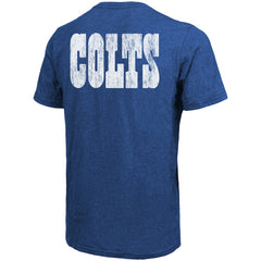Indianapolis Colts Majestic Threads Tri-Blend Pocket T-Shirt - Heathered Royal T-shirts