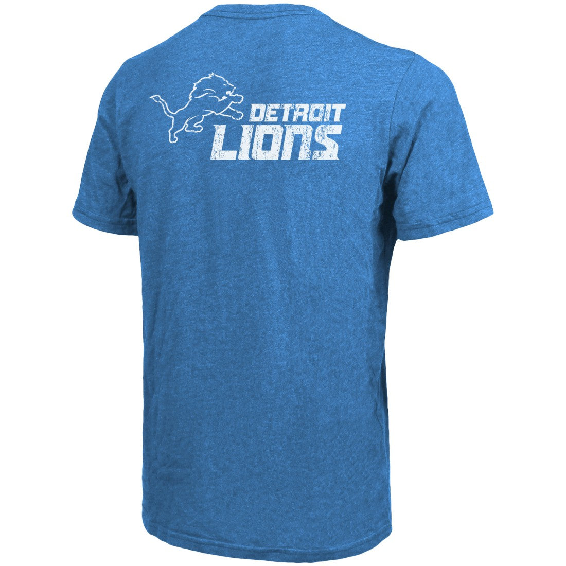 Detroit Lions Majestic Threads Tri-Blend Pocket T-Shirt - Blue T-shirts
