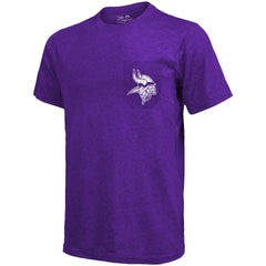 Minnesota Vikings Majestic Threads Tri-Blend Pocket T-Shirt - Heathered Purple T-shirts