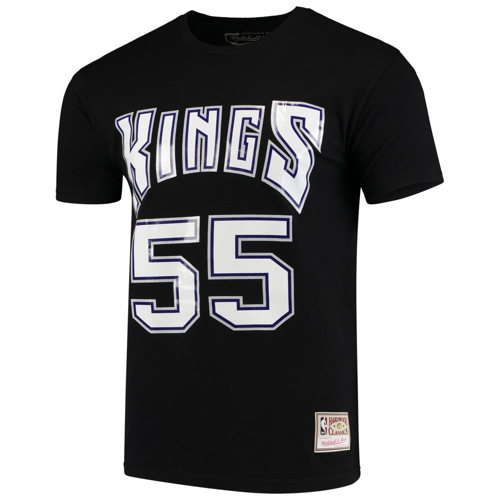 Jason Williams Sacramento Kings Hardwood Classics Team Name & Number T-Shirt Black - Mitchell & Ness