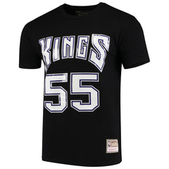 Jason Williams Sacramento Kings Hardwood Classics Team Name & Number T-Shirt Black - Mitchell & Ness