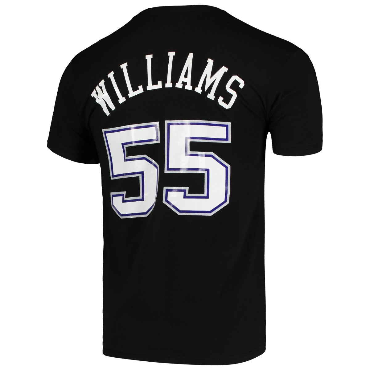 Jason Williams Sacramento Kings Hardwood Classics Team Name & Number T-Shirt Black - Mitchell & Ness