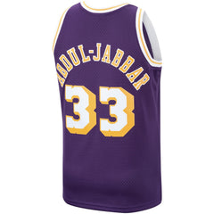 Kareem Abdul-Jabbar Los Angeles Lakers Hardwood Classics Swingman Jersey Purple - Mitchell & Ness