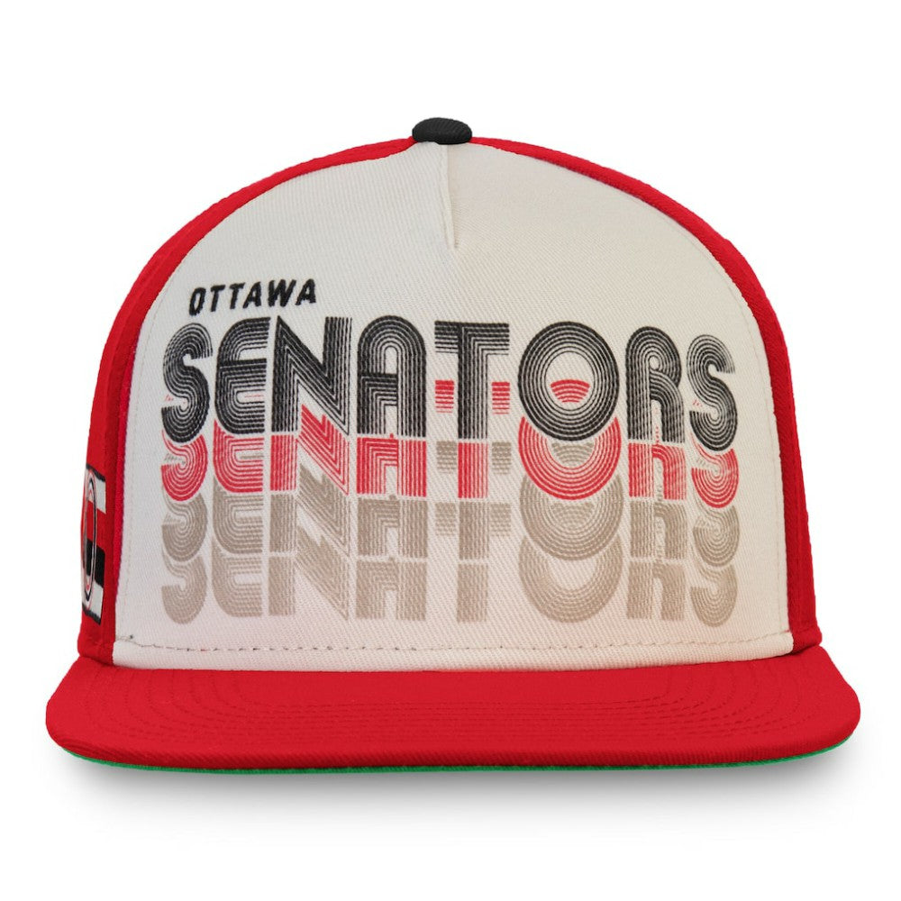 Ottawa Senators Fanatics True Classic Snapback Hat - Cream/Red | US 3428226