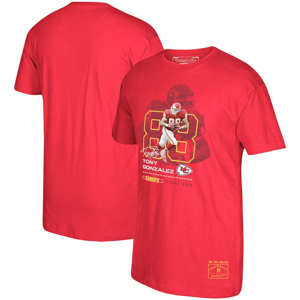 Tony Gonzalez Kansas City Chiefs Retired Player Graphic T-Shirt - Red T-shirts
