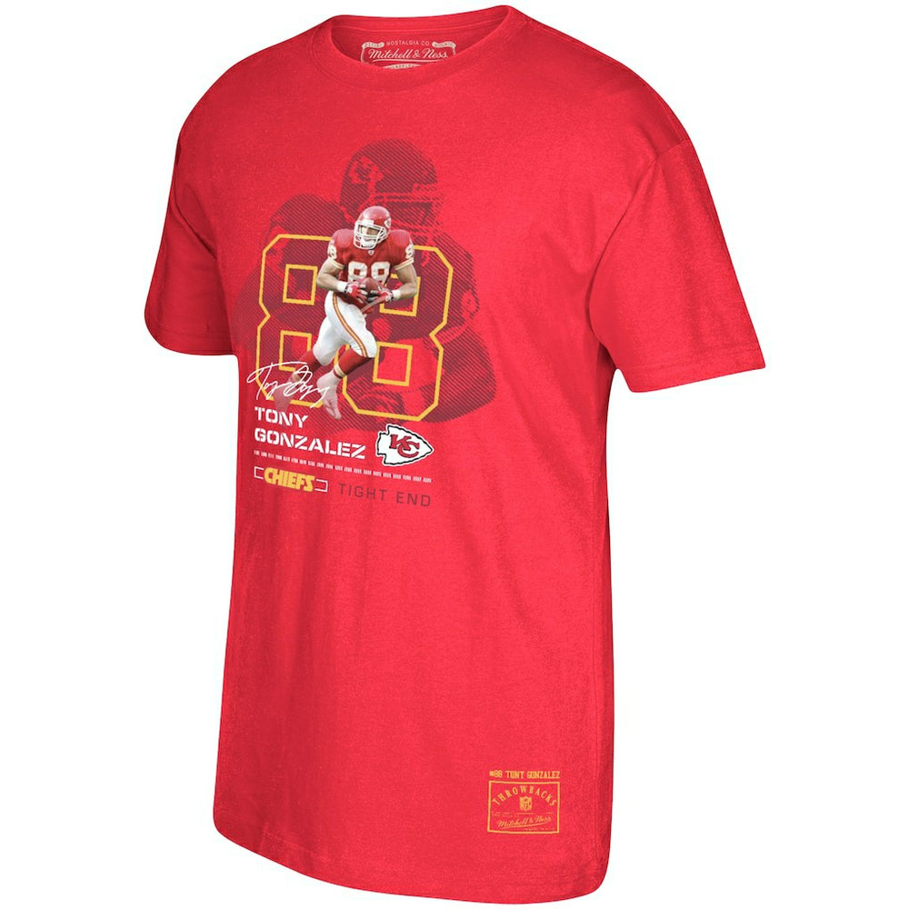 Tony Gonzalez Kansas City Chiefs Retired Player Graphic T-Shirt - Red T-shirts