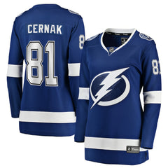 Erik Cernak Tampa Bay Lightning Fanatics Women's Home Breakaway Player Jersey - Blue | US 3455513