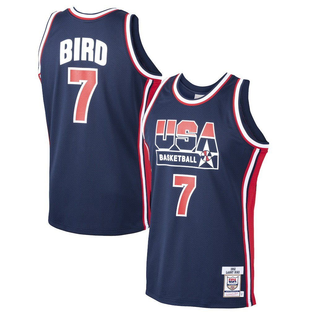 Larry Bird USA Basketball 1992 Dream Team Authentic Jersey Navy - Mitchell & Ness
