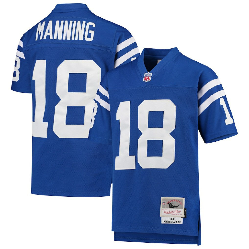 Peyton Manning Indianapolis Colts Youth 1998 Legacy Retired Player Jersey - Royal Jerseys