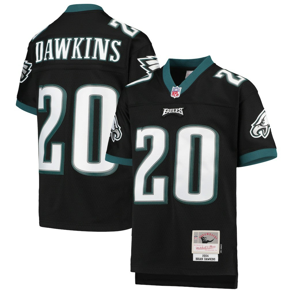 Brian Dawkins Philadelphia Eagles Youth 2004 Legacy Retired Player Jersey - Black Jerseys