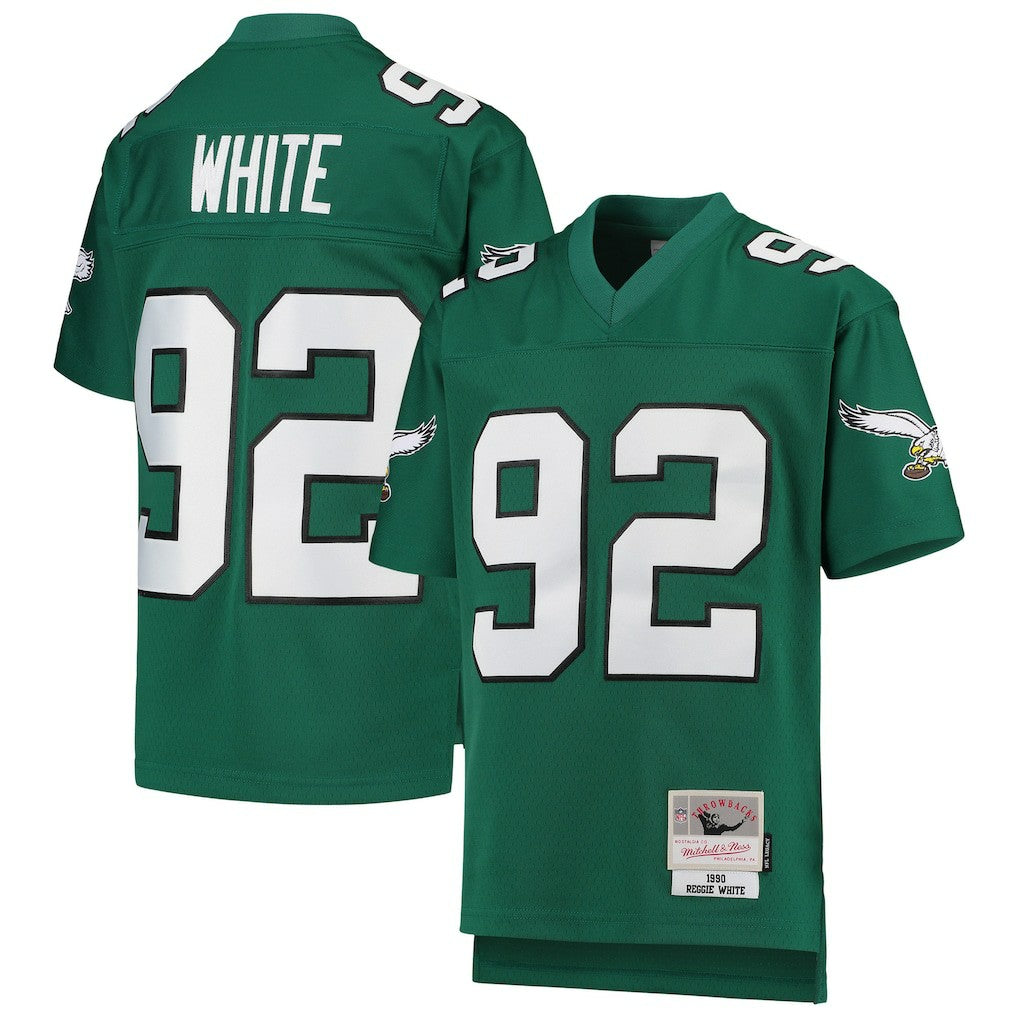 Reggie White Philadelphia Eagles Youth 1990 Legacy Retired Player Jersey - Green Jerseys