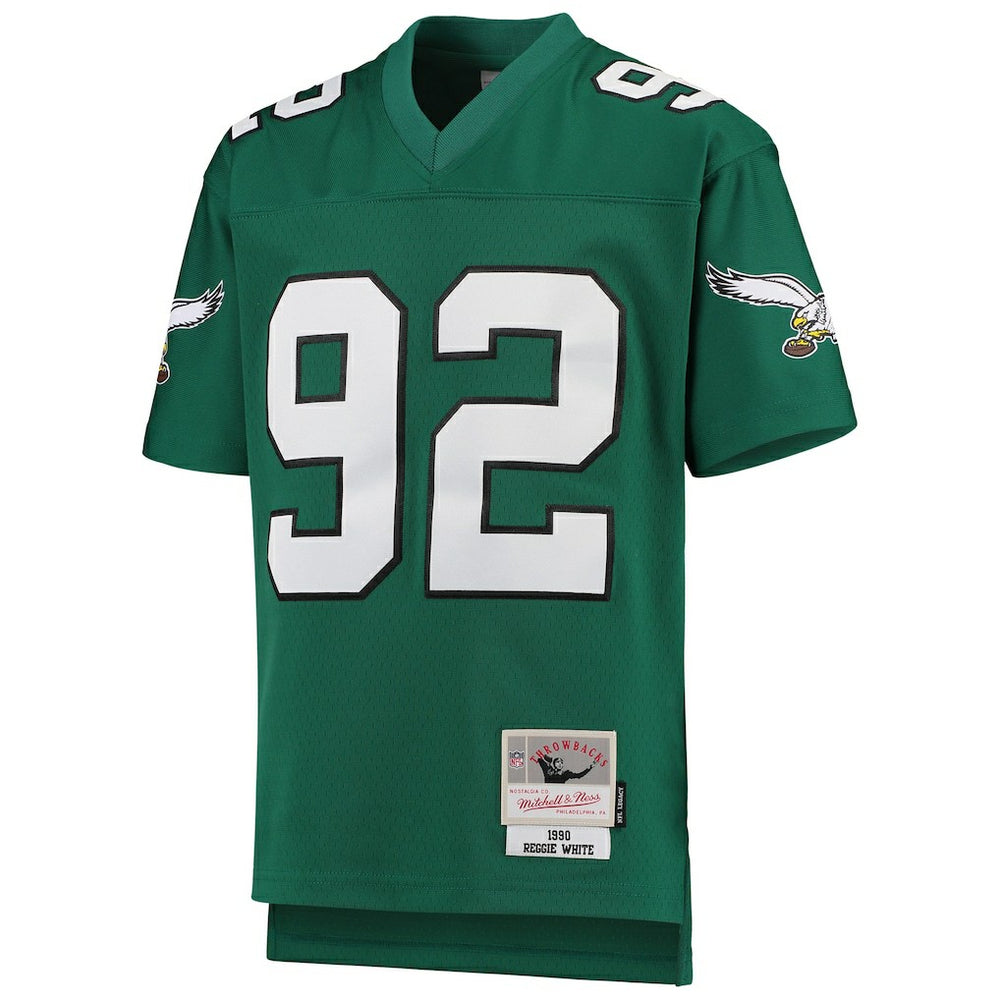 Reggie White Philadelphia Eagles Youth 1990 Legacy Retired Player Jersey - Green Jerseys