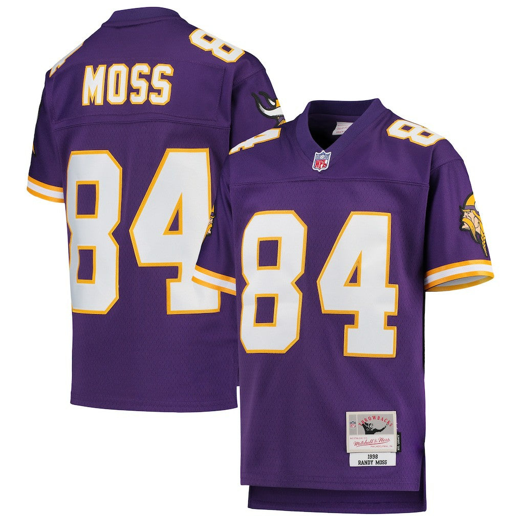 Randy Moss Minnesota Vikings Youth 1998 Legacy Retired Player Jersey - Purple Jerseys