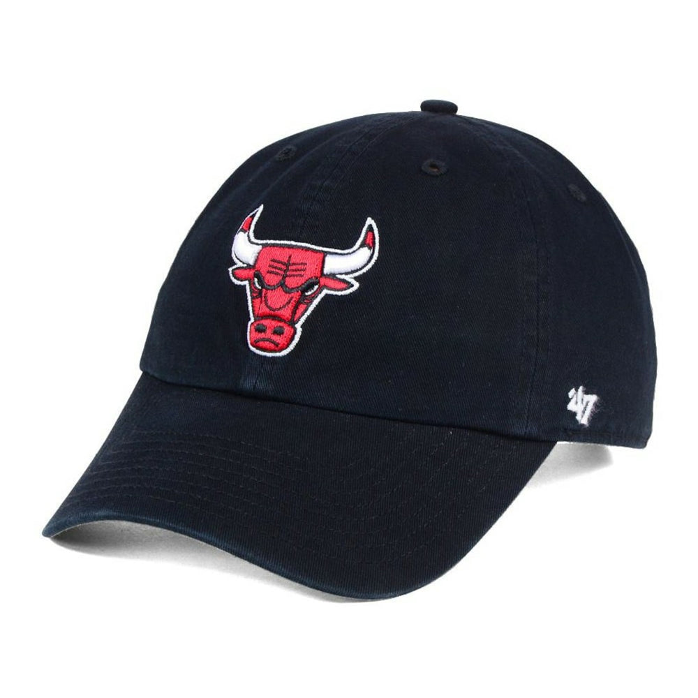 Chicago Bulls '47 Core Logo Clean Up Adjustable Hat Black - 47 brand