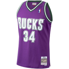 Ray Allen Milwaukee Bucks 2000/01 Hardwood Classics Swingman Jersey Purple - Mitchell & Ness