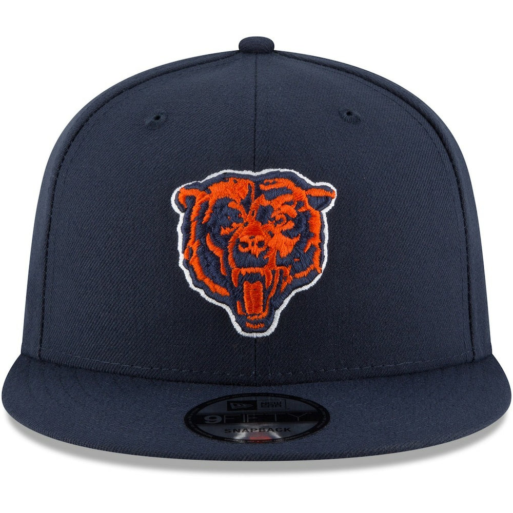 Chicago Bears New Era Head Basic 9FIFTY Adjustable Snapback Hat - Navy Hats