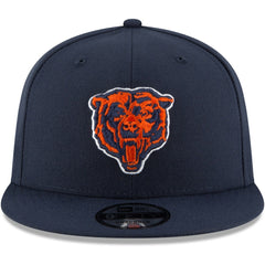 Chicago Bears New Era Head Basic 9FIFTY Adjustable Snapback Hat - Navy Hats