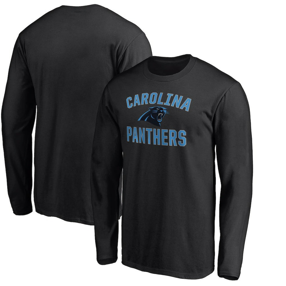 Carolina Panthers Victory Arch Long Sleeve T-Shirt - Black T-shirts