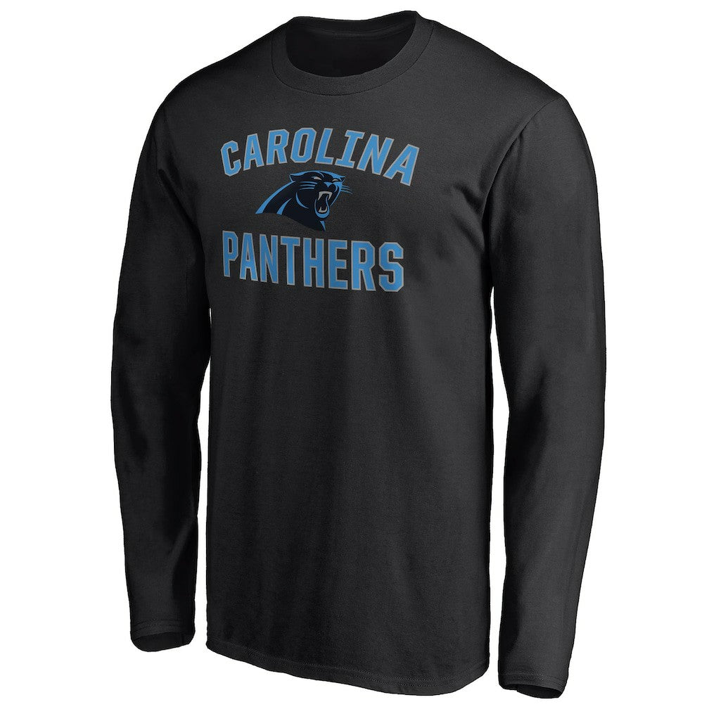 Carolina Panthers Victory Arch Long Sleeve T-Shirt - Black T-shirts