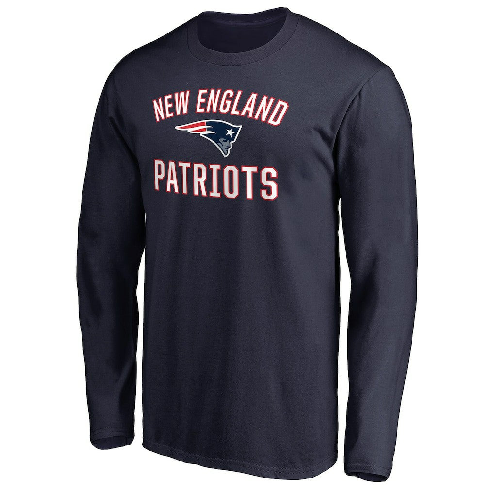 New England Patriots Victory Arch Long Sleeve T-Shirt - Navy T-shirts