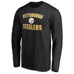 Pittsburgh Steelers Victory Arch Long Sleeve T-Shirt - Black T-shirts