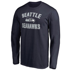 Seattle Seahawks Victory Arch Long Sleeve T-Shirt - College Navy T-shirts
