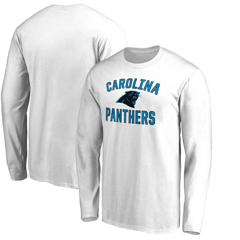 Carolina Panthers Victory Arch Long Sleeve T-Shirt - White T-shirts