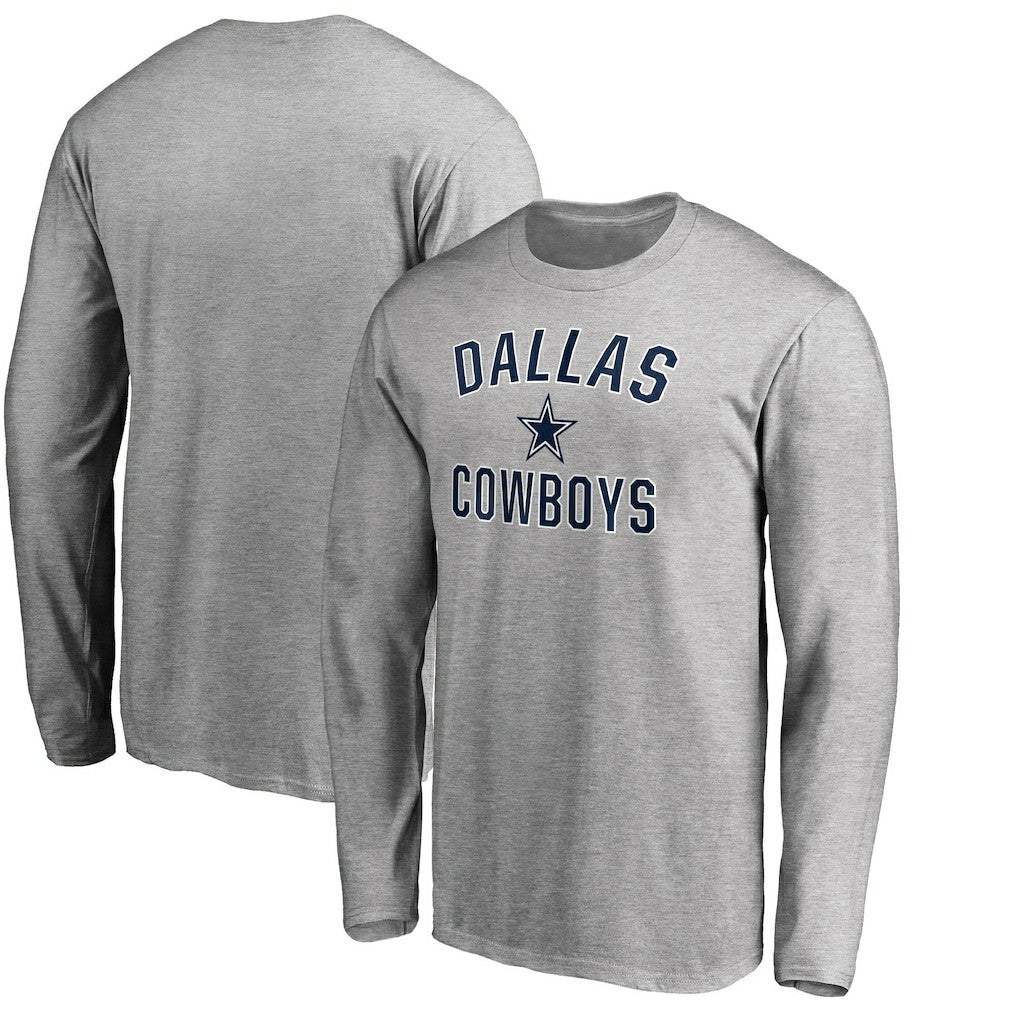 Dallas Cowboys Victory Arch Long Sleeve T-Shirt - Heathered Gray T-shirts