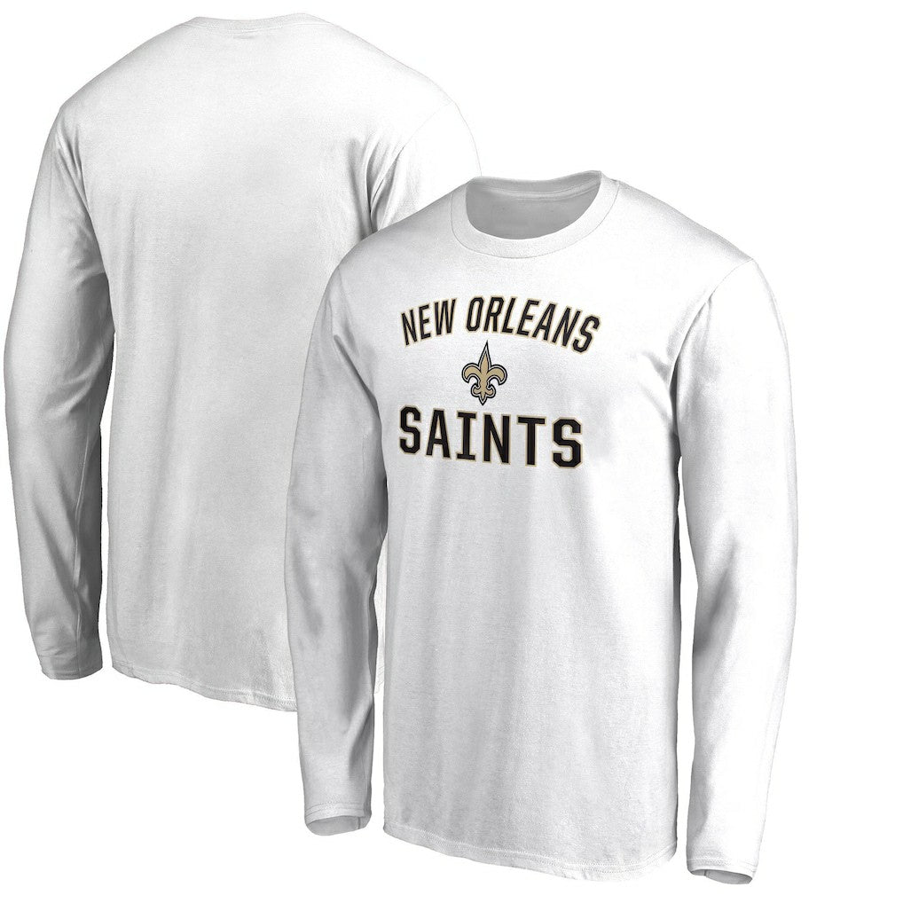 New Orleans Saints Victory Arch Long Sleeve T-Shirt - White T-shirts