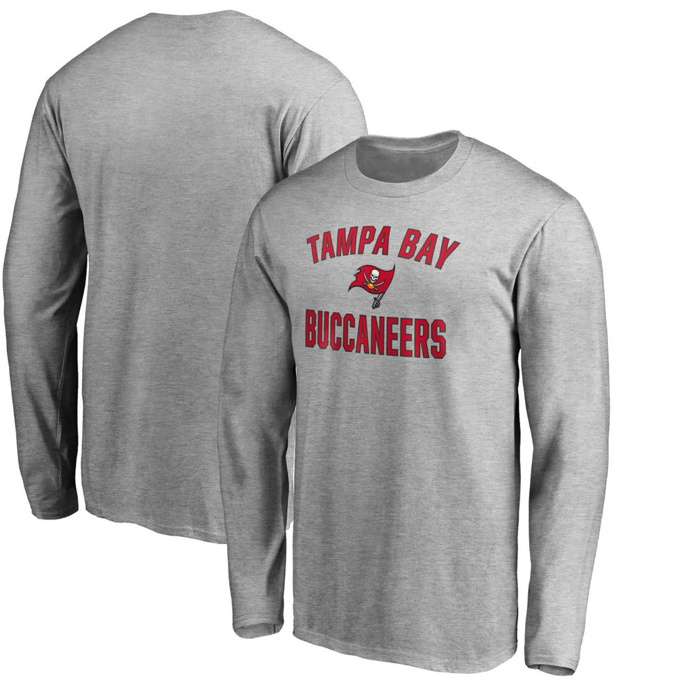 Tampa Bay Buccaneers Victory Arch Long Sleeve T-Shirt - Heathered Gray T-shirts