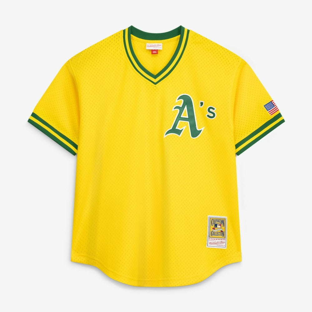 Mark McGwire Athletics Mitchell & Ness Authentic Batting Practice Jersey - Gold Jerseys