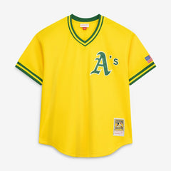 Mark McGwire Athletics Mitchell & Ness Authentic Batting Practice Jersey - Gold Jerseys