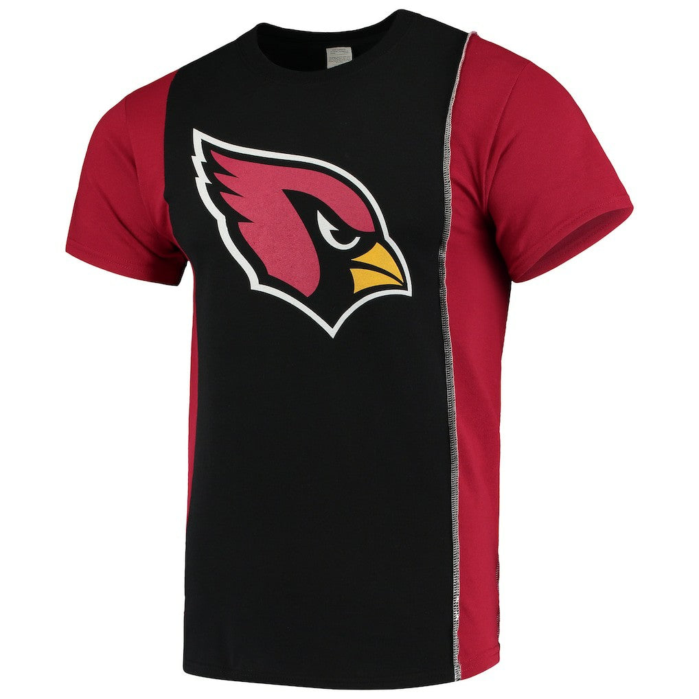 Arizona Cardinals Refried Apparel Sustainable Upcycled Split T-Shirt - Black/Cardinal T-shirts