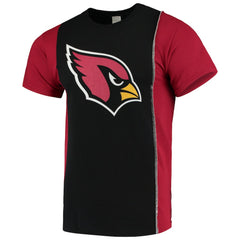 Arizona Cardinals Refried Apparel Sustainable Upcycled Split T-Shirt - Black/Cardinal T-shirts