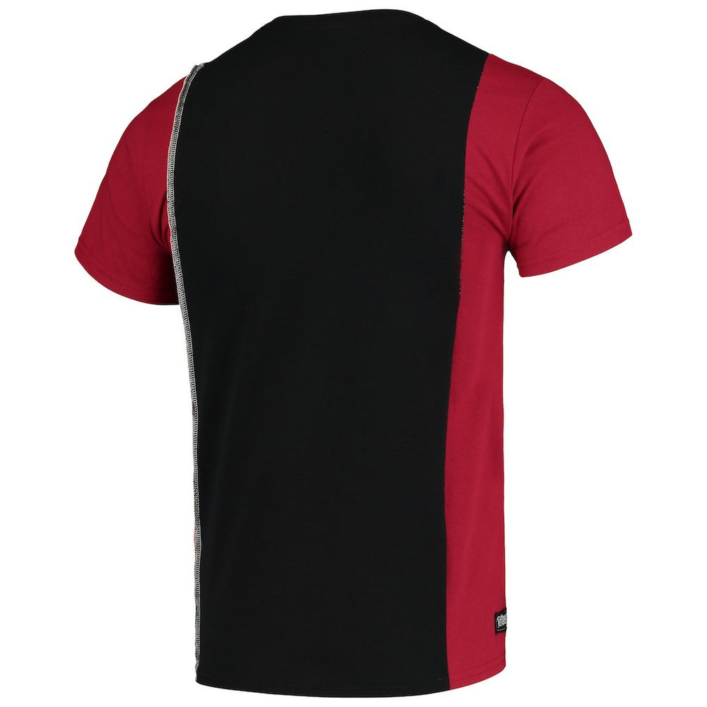 Arizona Cardinals Refried Apparel Sustainable Upcycled Split T-Shirt - Black/Cardinal T-shirts