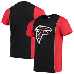 Atlanta Falcons Refried Apparel Sustainable Upcycled Split T-Shirt - Black/Red T-shirts