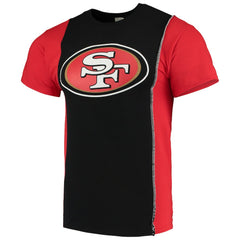 San Francisco 49ers Refried Apparel Sustainable Upcycled Split T-Shirt - Black/Scarlet T-shirts