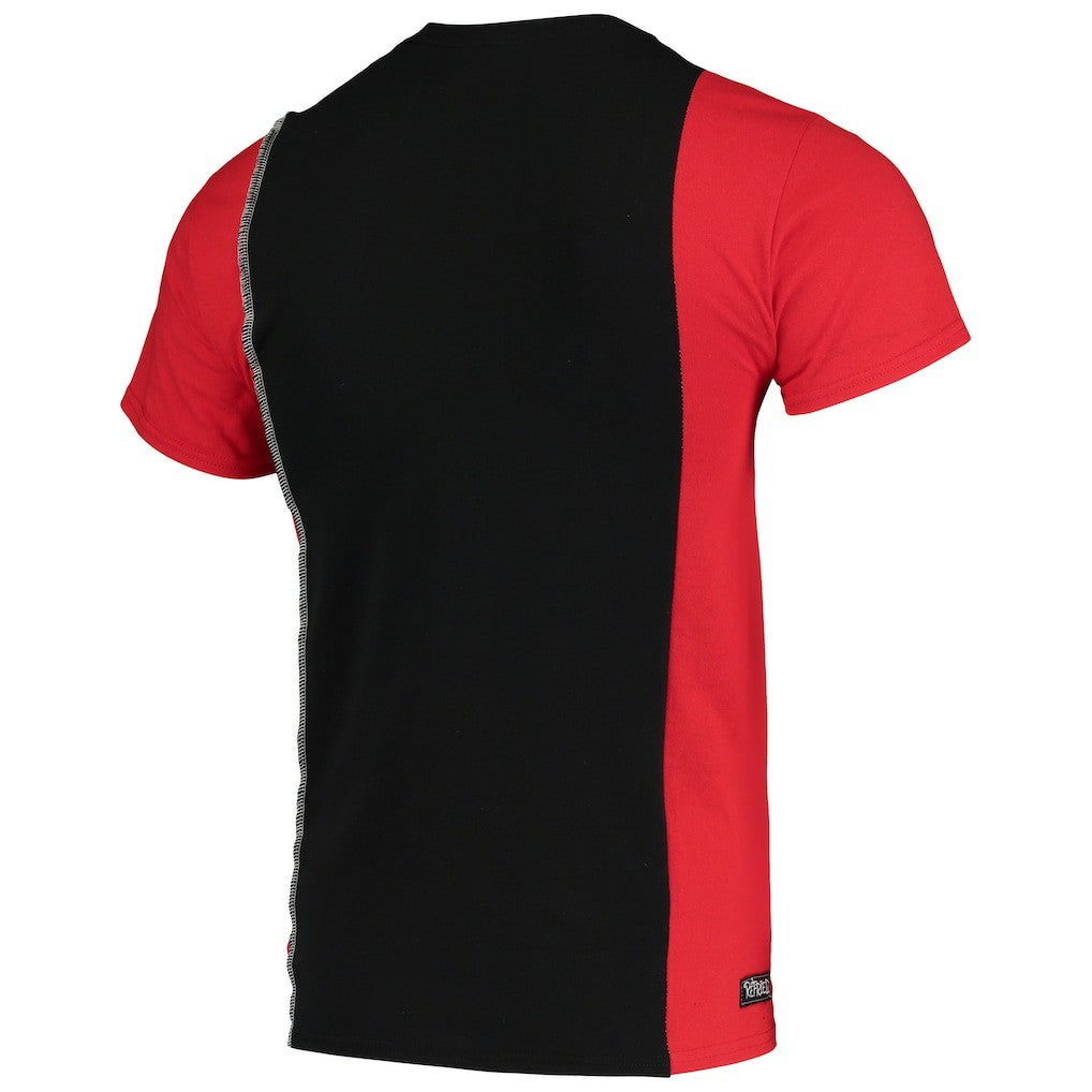 San Francisco 49ers Refried Apparel Sustainable Upcycled Split T-Shirt - Black/Scarlet T-shirts