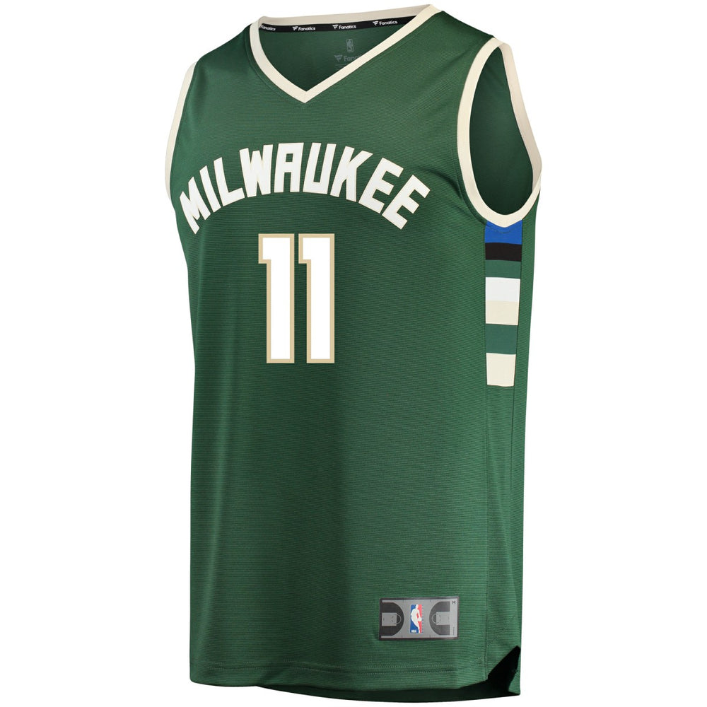 Brook Lopez Milwaukee Bucks Fast Break Replica Player Jersey Green Icon Edition - Fanatics