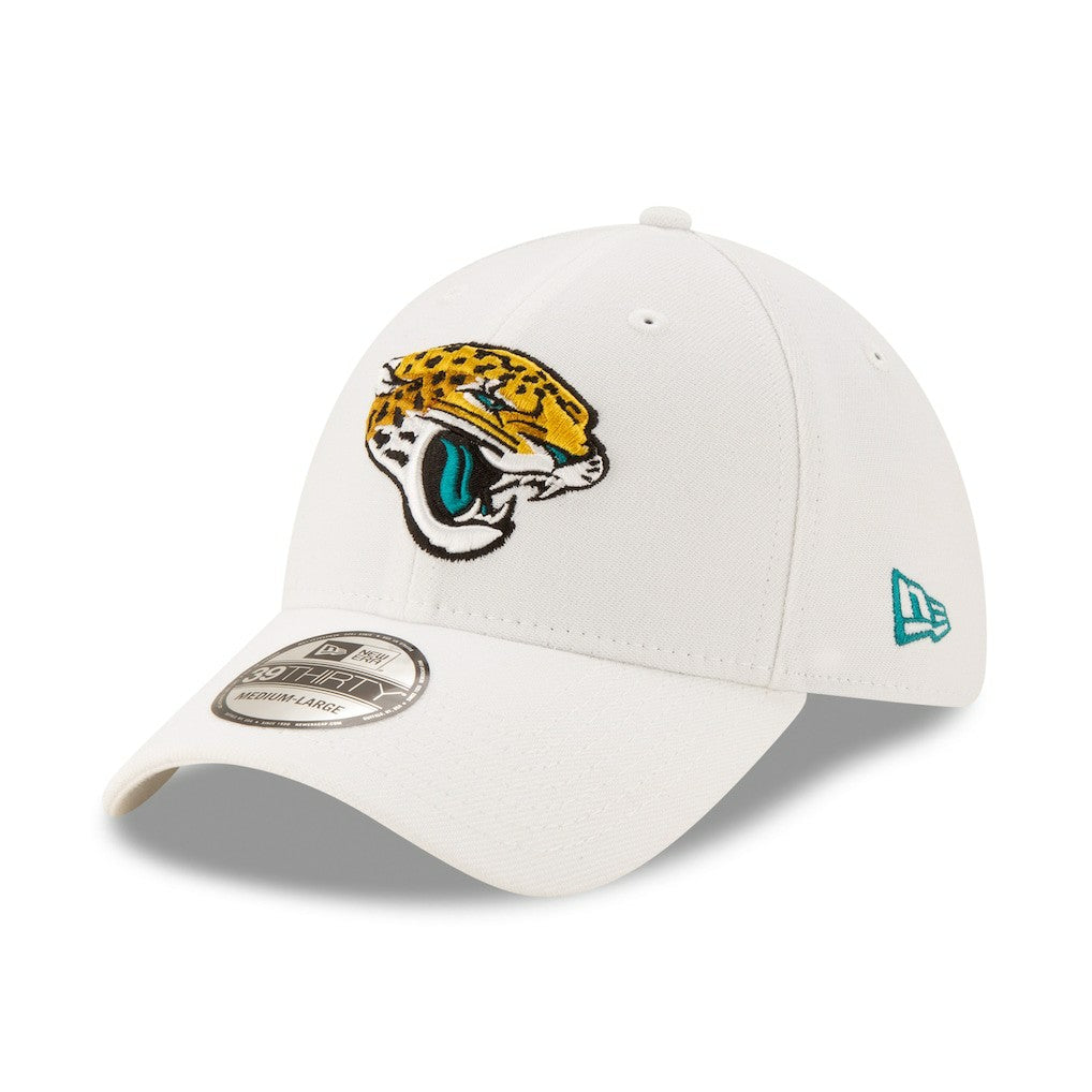 Jacksonville Jaguars New Era Iced 39THIRTY Flex Hat - White Hats