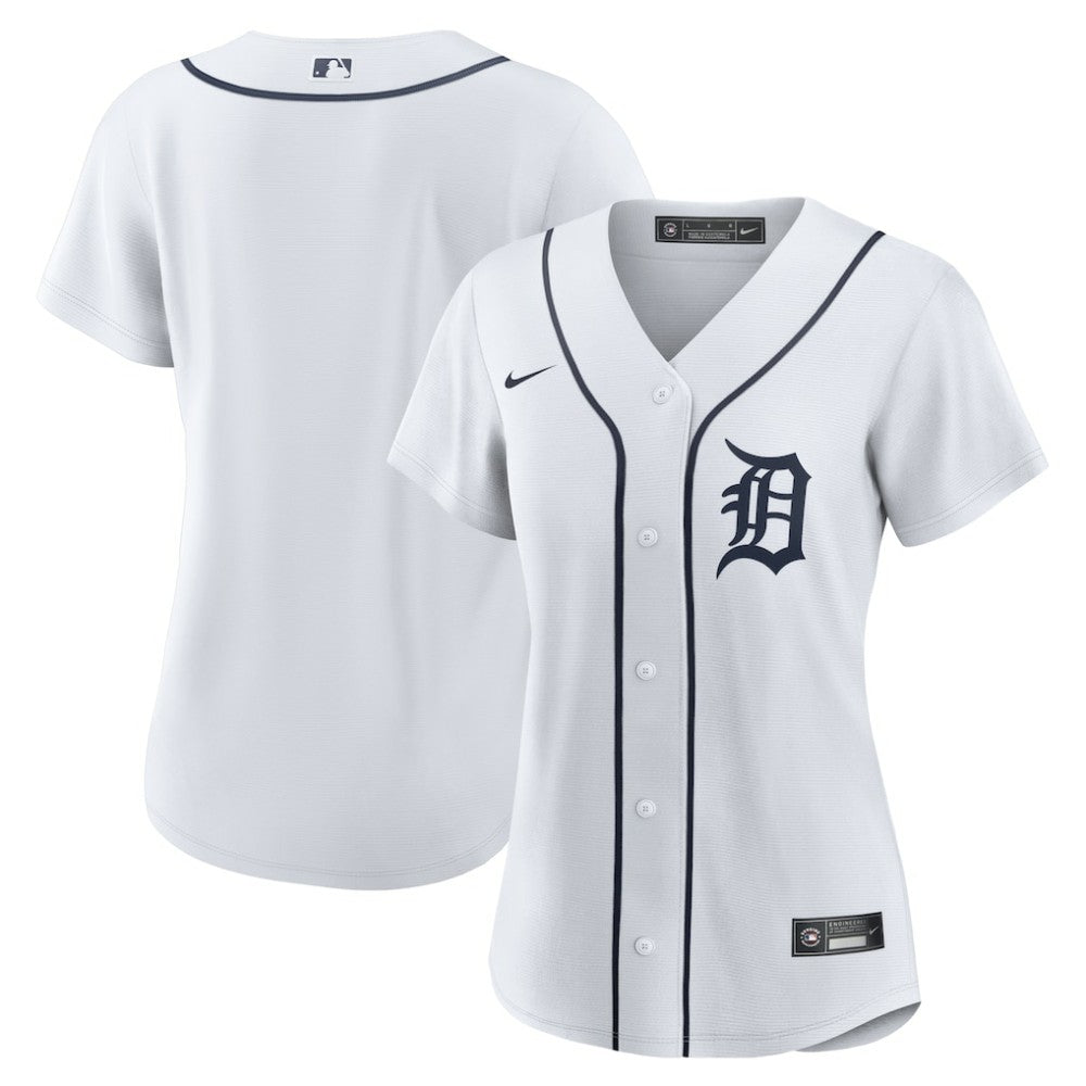 Detroit Tigers Nike Women's Home Replica Team Jersey - White Jerseys