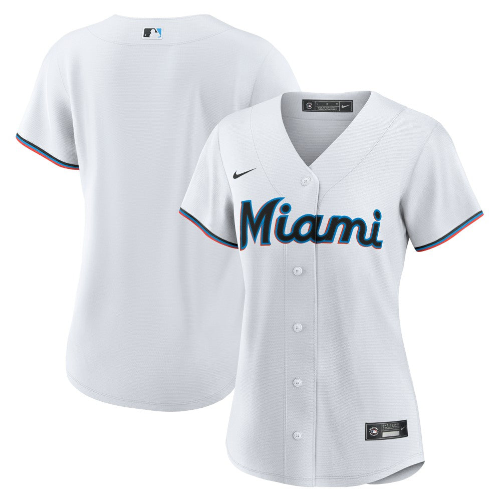 Miami Marlins Nike Women's Replica Team Jersey - White Jerseys