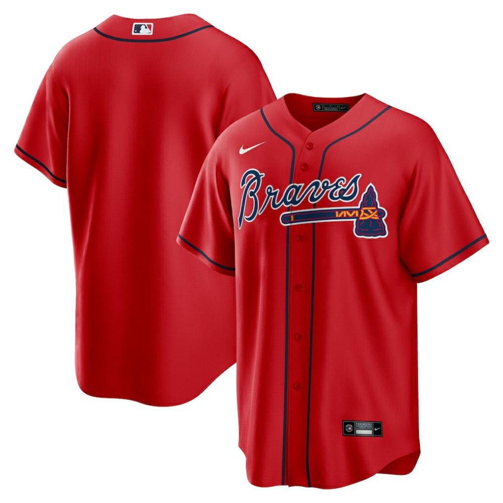 Atlanta Braves Nike Alternate Replica Team Jersey - Red Jerseys