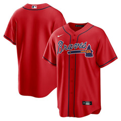Atlanta Braves Nike Alternate Replica Team Jersey - Red Jerseys
