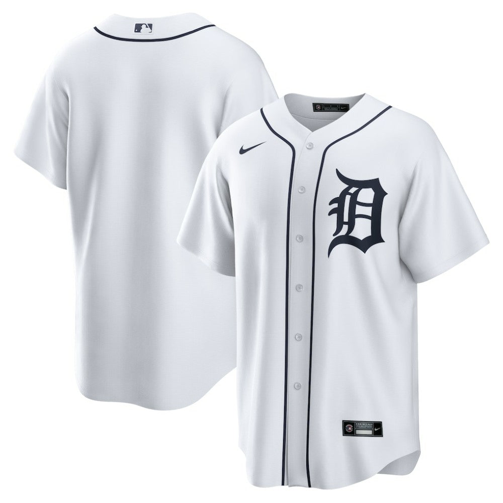 Detroit Tigers Nike Home Replica Team Jersey - White Jerseys