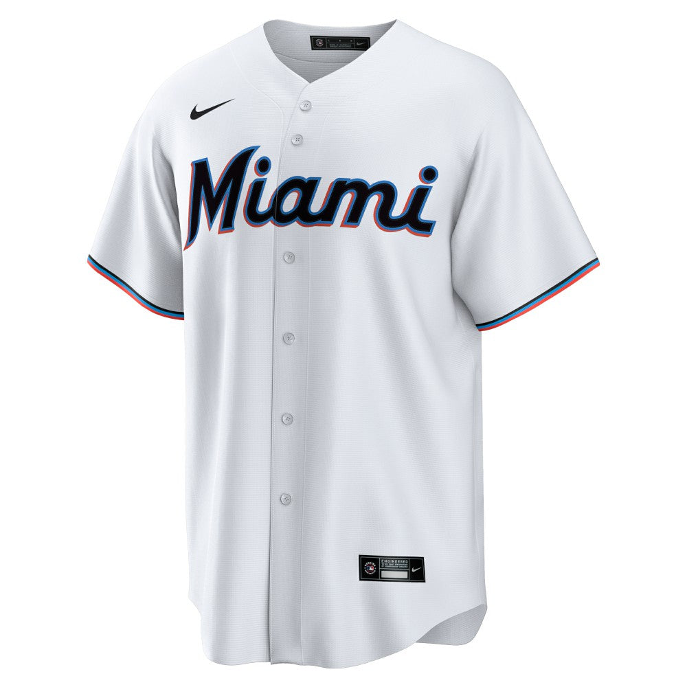 Miami Marlins Nike Home Replica Team Jersey - White Jerseys